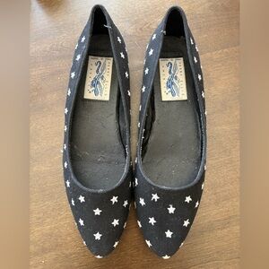 Vintage Perry Ellis Star Embroidered Flats